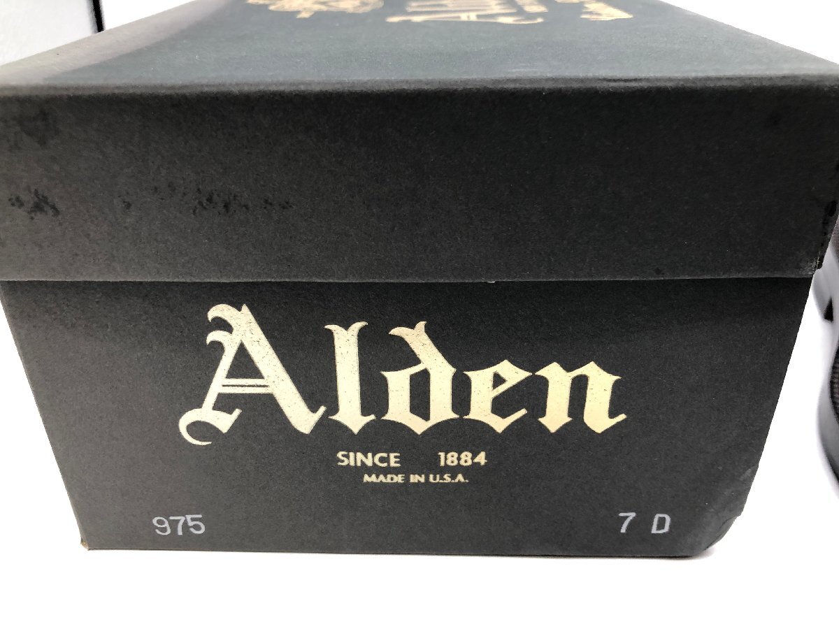 Alden オールデン 975 コードバンロングウイングチップ ダークバーガンディー サイズ:7 革靴☆良品☆[76-0205-O2]_画像8