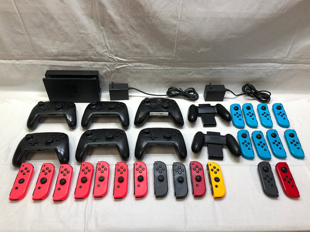 1円～ Nintendo Switch 周辺機器 まとめ コントローラー 6点/ジョイコン 21点/他 【ジャンク・現状品】動作不良/不明/難有り等 [296-T2]の画像1