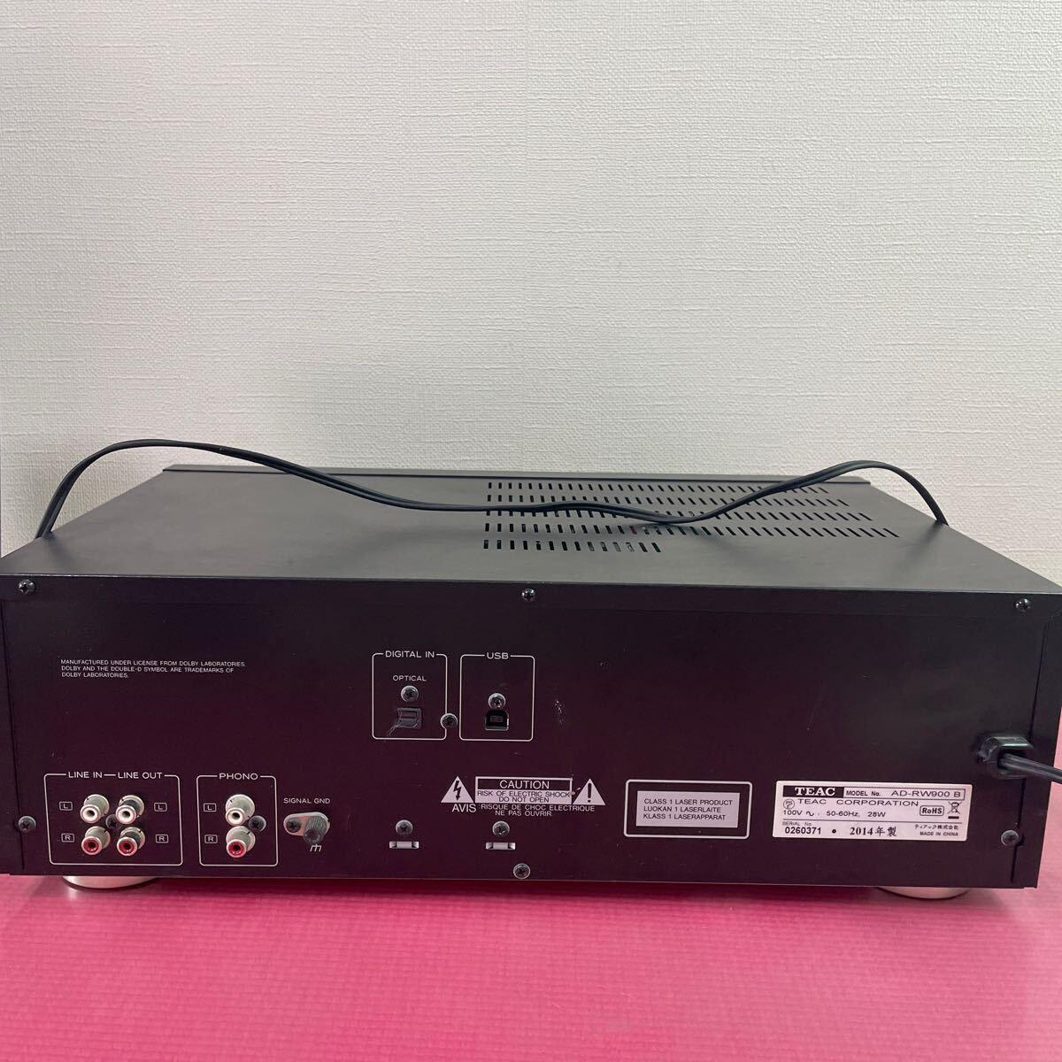 TEAC AD-RW900 B USB接続対応 CD/カセットレコーダー 現状品 _画像7