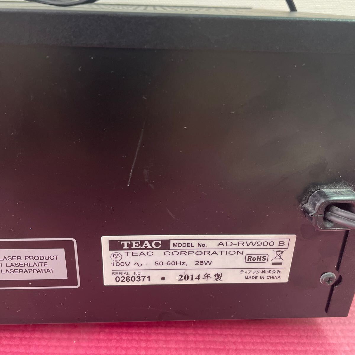 TEAC AD-RW900 B USB接続対応 CD/カセットレコーダー 現状品 _画像8