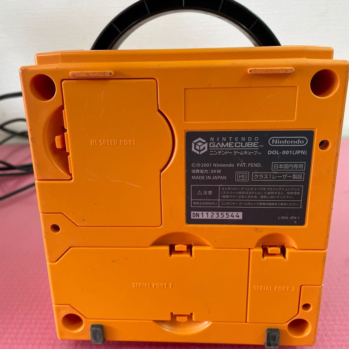 NINTENDO ニンテンドー ゲームキューブ DOL-001 オレンジ コントローラー2個付き 通電確認済みの画像4