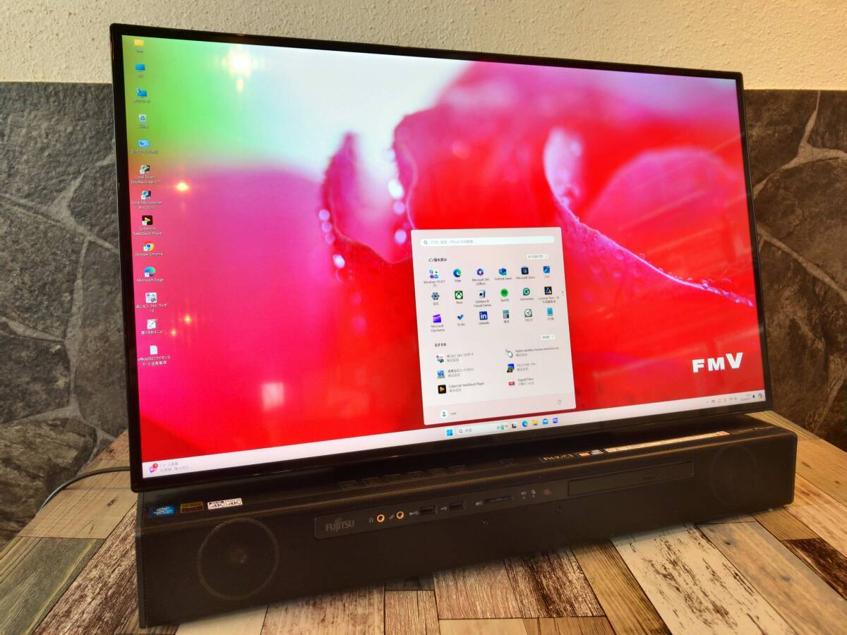 【極上品/4K/ハイレゾ】ESPRIMO FH-X/C3/4辺狭額27インチ/Corei7 8750H/3TB/16GB/Win11/office2021/BDRE/新4K衛星放送チューナ/A414の画像2