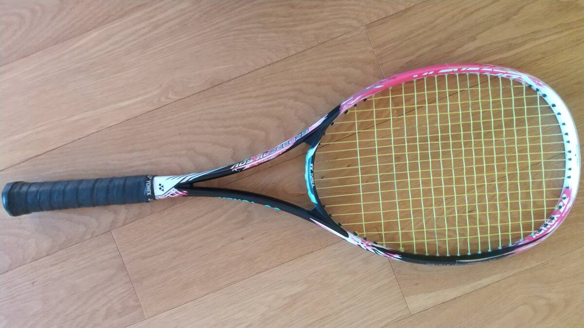 YONEX★ジオブレイク５０V　UXL1　GEO50V-604 スマッシュピンク★軟式テニスラケット★専用ラケットバッグ付★軽量ラケット_画像3