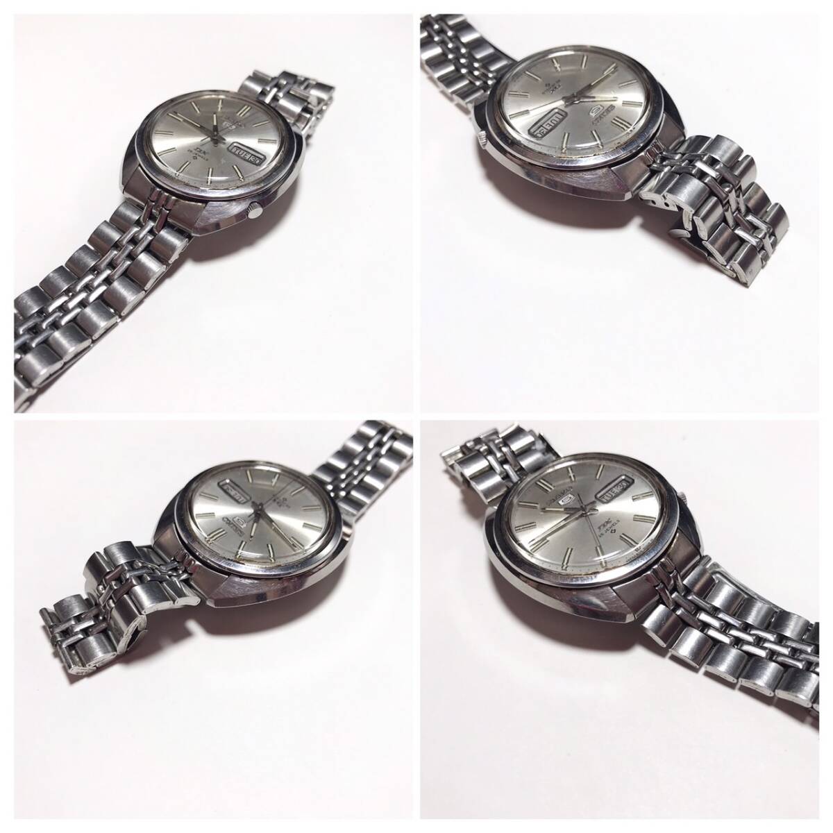 【1円】 時計 SEIKO 5 DX 25 JEWELS セイコー ファイブ デラックス 25石 6106-8010 自動巻き 3針 デイデイト 腕時計 ウォッチ 稼働品の画像6