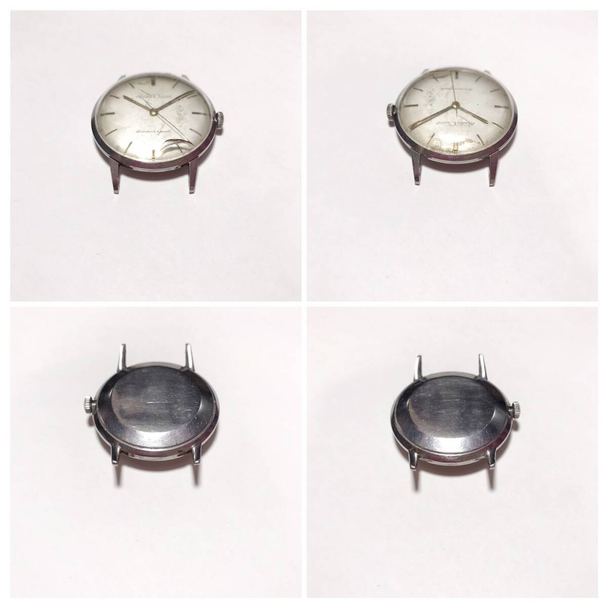 【1円】 時計 Seiko Crown セイコー クラウン Diashock 21 jewels ダイヤショック 21石 15002 手巻き 腕時計 ウォッチ フェイスのみ 稼働品の画像3