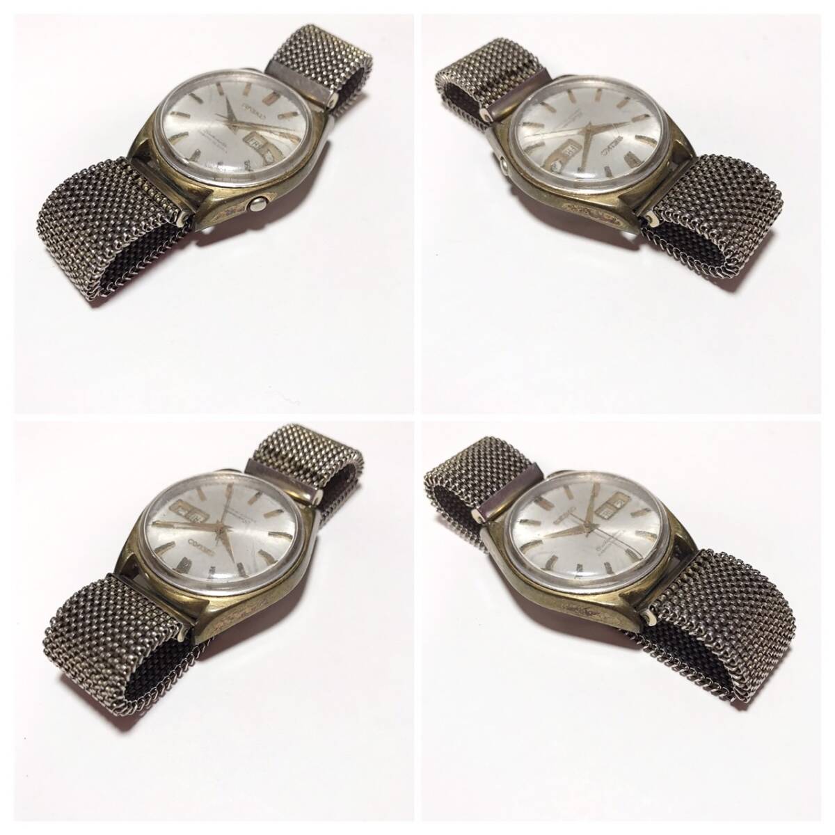 【1円】 時計 SEIKO セイコー Seikomatic セイコーマチック DIASHOCK 35 JEWELS 35石 6218-8950 自動巻き デイデイト イルカ 腕時計 稼働品の画像6