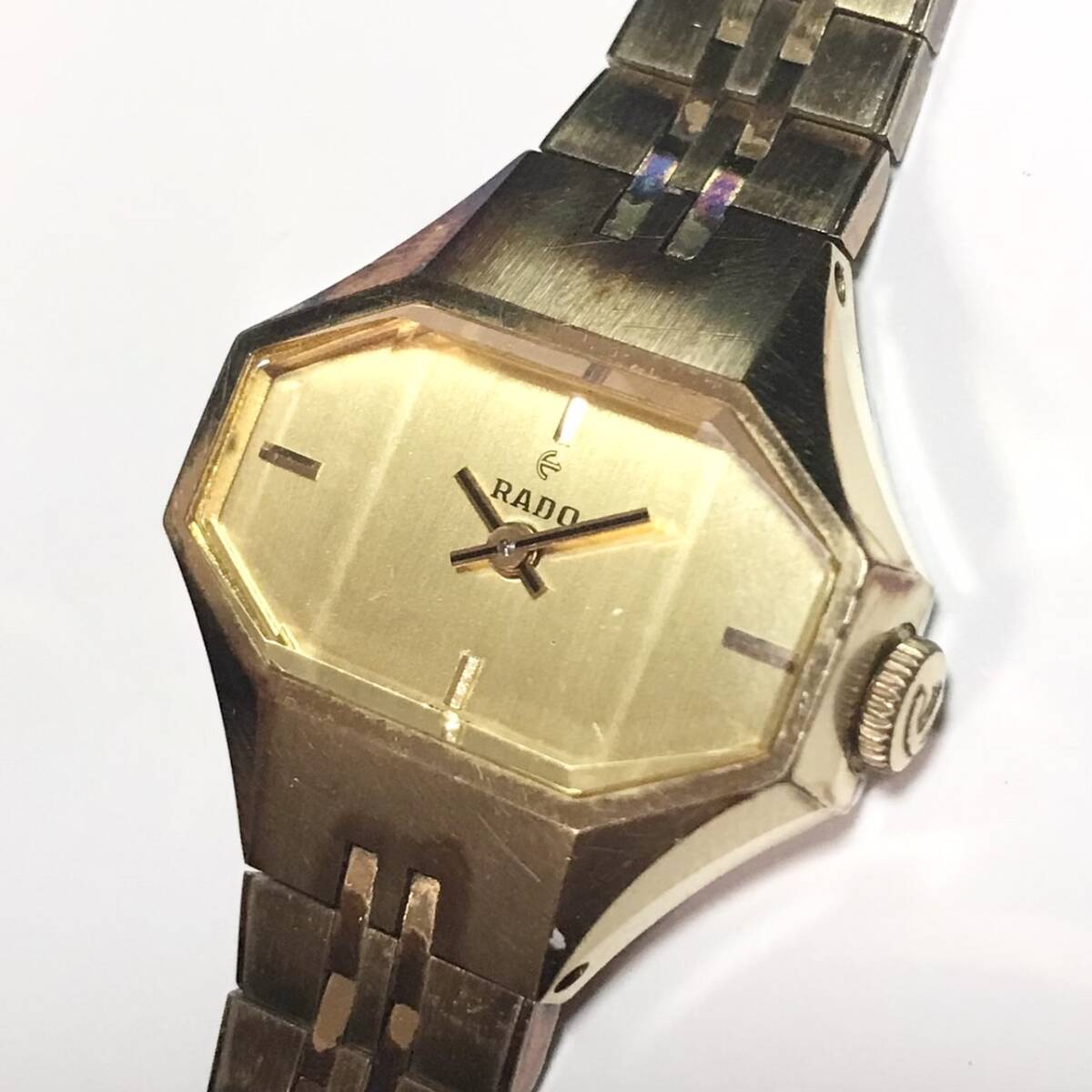 【1円】 時計 RADO ラドー 641 手巻き ゴールド文字盤 2針 腕時計 ウォッチ 稼働品の画像1