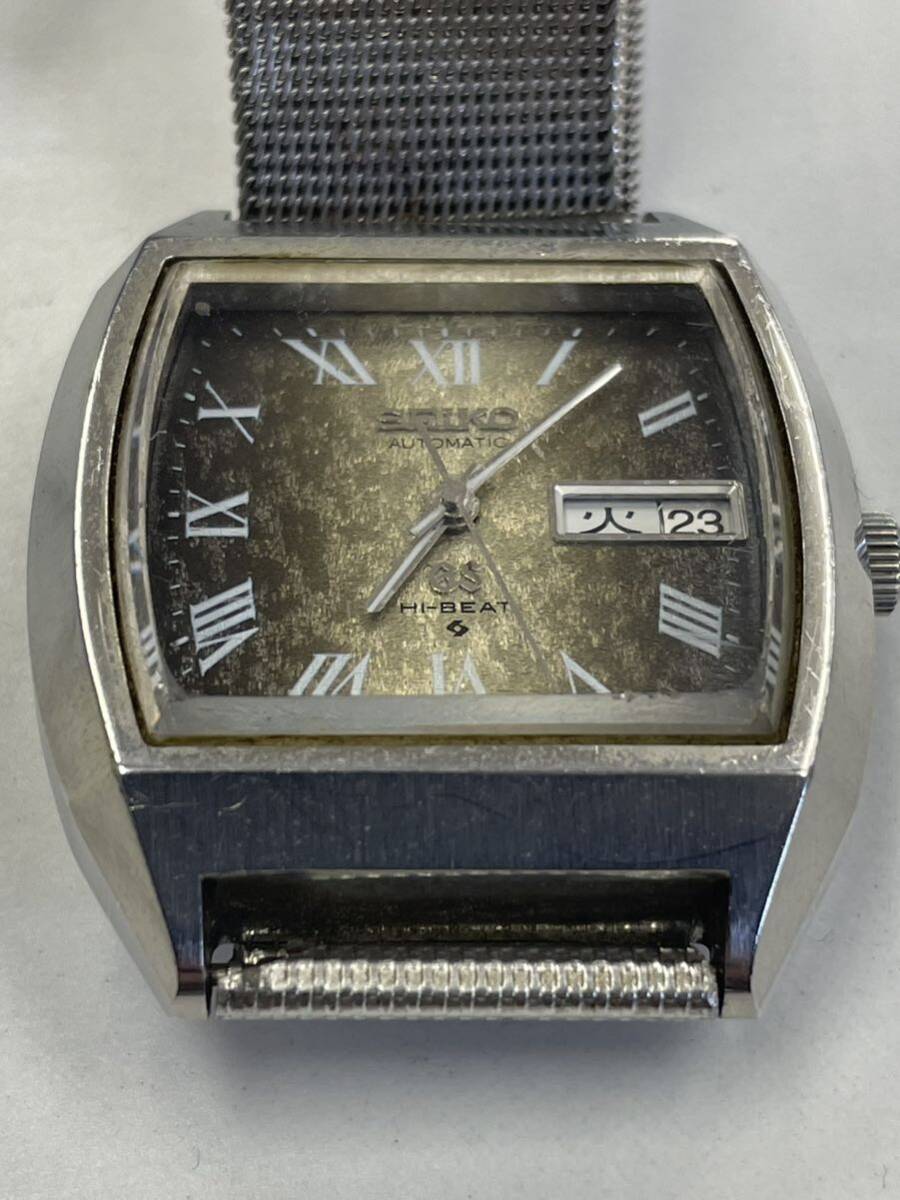 1.稼働品・GRAND SEIKO グランド セイコー 56 GS 5646-5010 ハイビート 自動巻き ローマ数字 デイデイト 変わり文字盤 メンズ腕時計の画像3