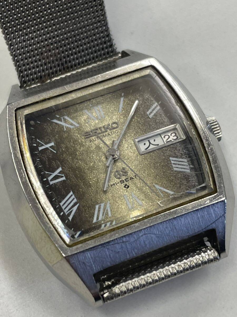 1.稼働品・GRAND SEIKO グランド セイコー 56 GS 5646-5010 ハイビート 自動巻き ローマ数字 デイデイト 変わり文字盤 メンズ腕時計の画像2