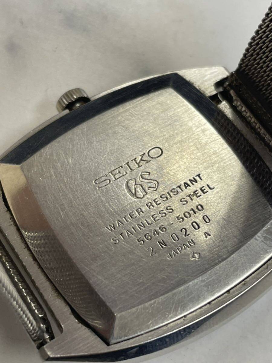 1.稼働品・GRAND SEIKO グランド セイコー 56 GS 5646-5010 ハイビート 自動巻き ローマ数字 デイデイト 変わり文字盤 メンズ腕時計の画像5