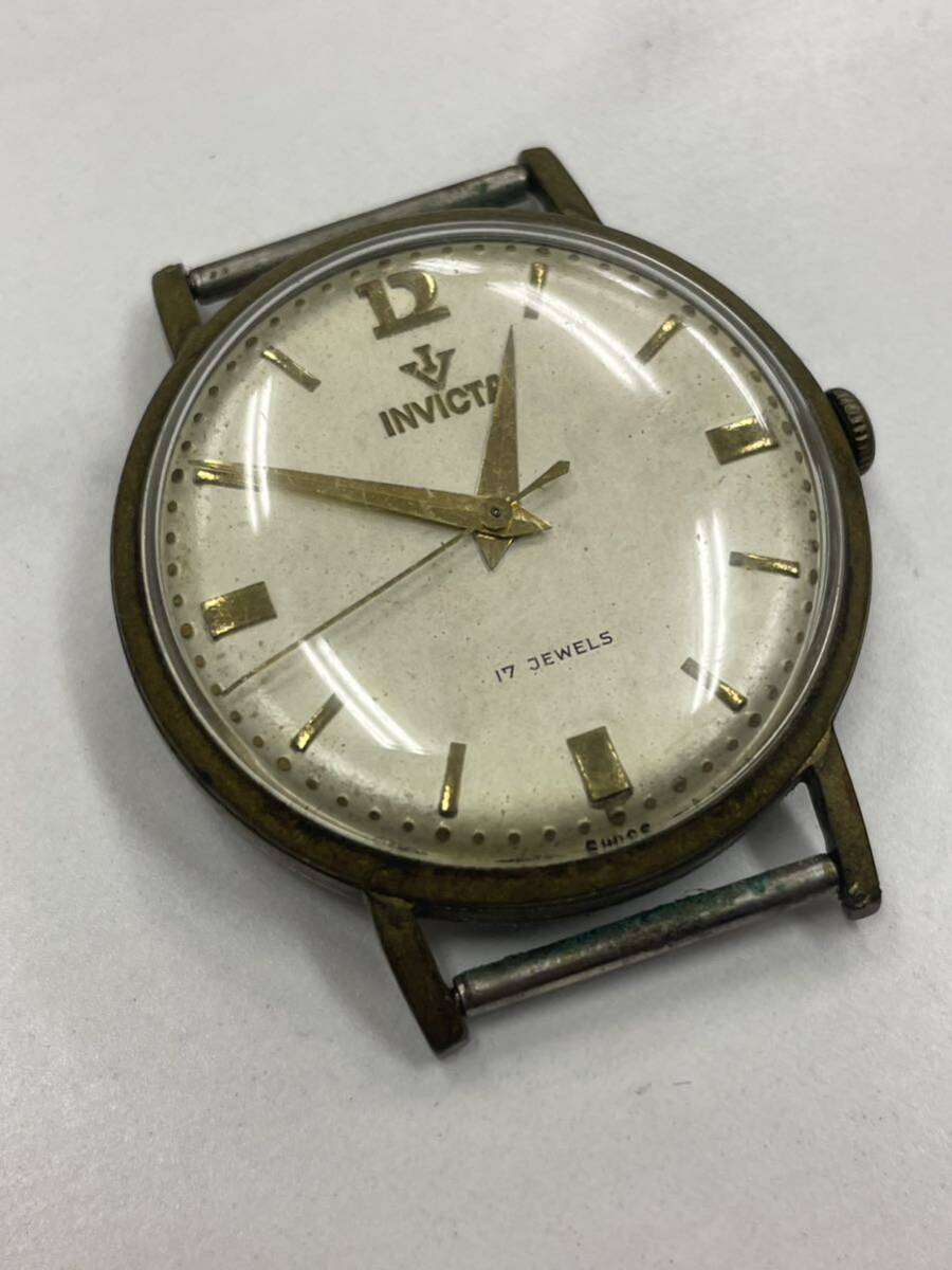 15.不動品・INVICTA インビクタ 手巻き メンズ 腕時計 17石 変わり文字盤//TO95の画像2