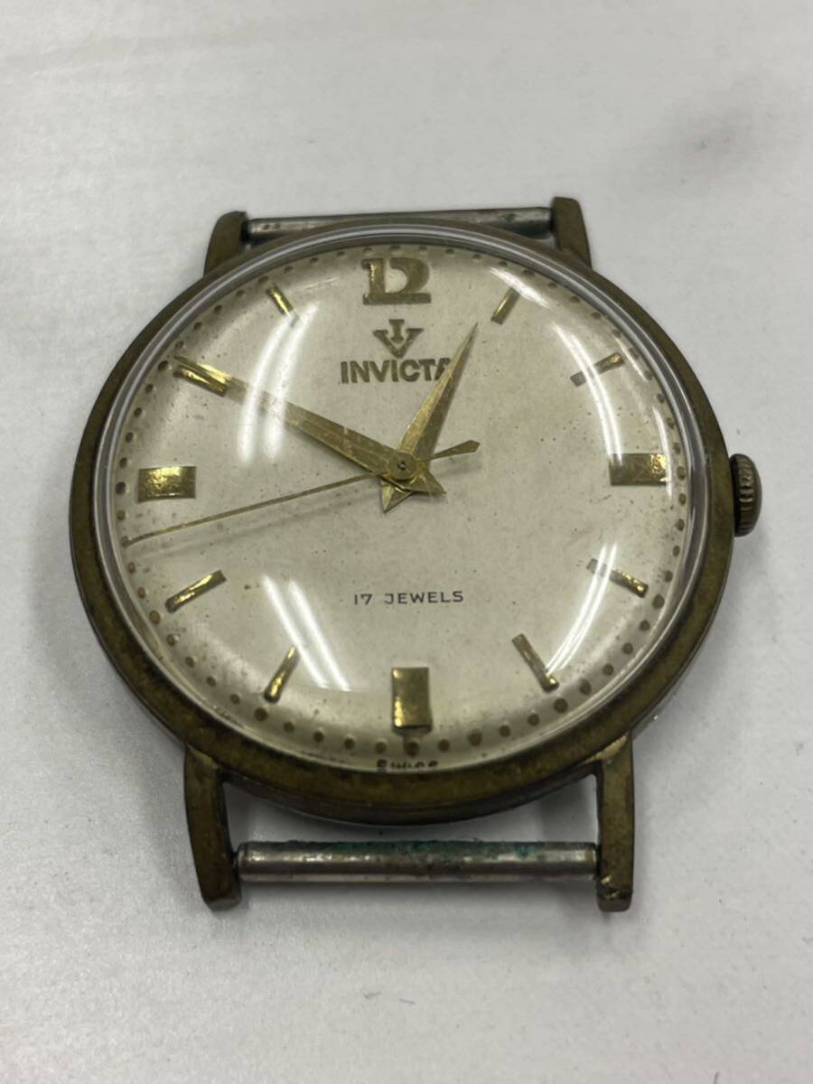 15.不動品・INVICTA インビクタ 手巻き メンズ 腕時計 17石 変わり文字盤//TO95の画像3