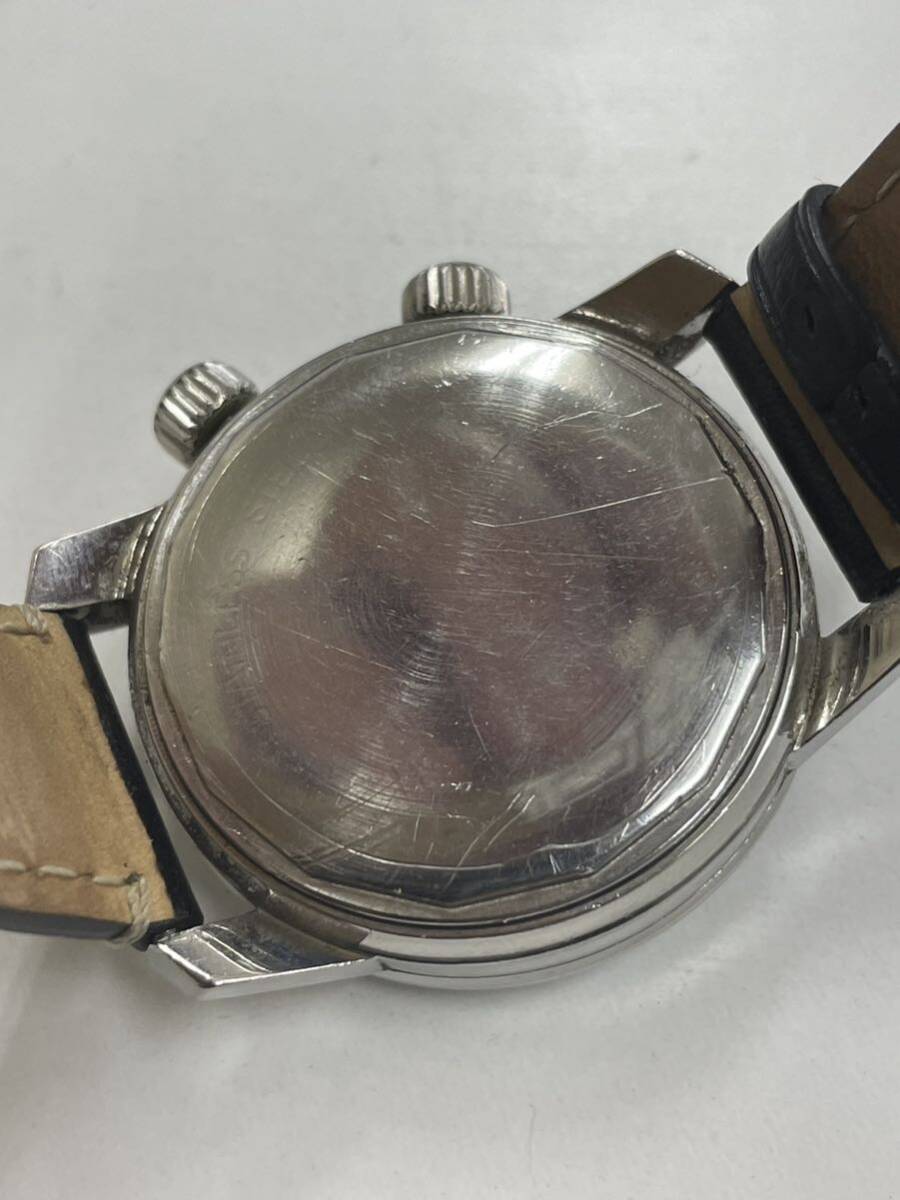 希少・稼動品・WITTNAUER ウイットナー 腕時計 メンズ 自動巻き デイト スーパーコンプレッサー インナーベゼル ダイバー 黒文字盤 夜光の画像8