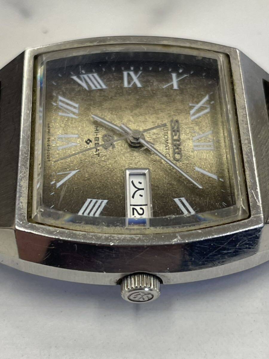 再出品 稼働品・GRAND SEIKO グランド セイコー 56 GS 5646-5010 ハイビート 自動巻き ローマ数字 デイデイト 変わり文字盤 メンズ腕時計の画像4