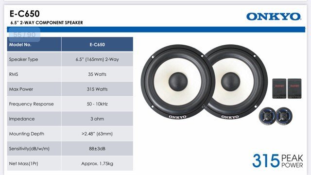 E-C650 16.5cm (6.5インチ) Max.315W 高級ブランド オンキヨー ONKYO_画像4