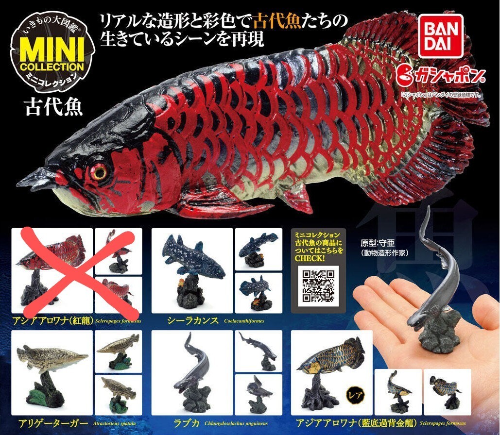 いきもの大図鑑 ミニコレクション 古代魚 4種セット アジア いきもの大図鑑 ミニコレクション 古代魚 4種セット アジア