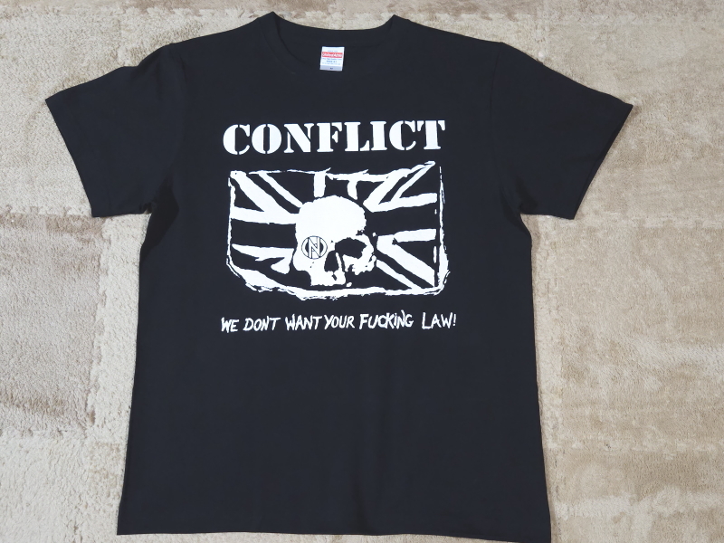 x23/CONFLICT Ｔシャツ/Ｍサイズ// crass amebix doom disclose crust gism gauze discharge disorder g.b.h chaos u.k. exploitedの画像3