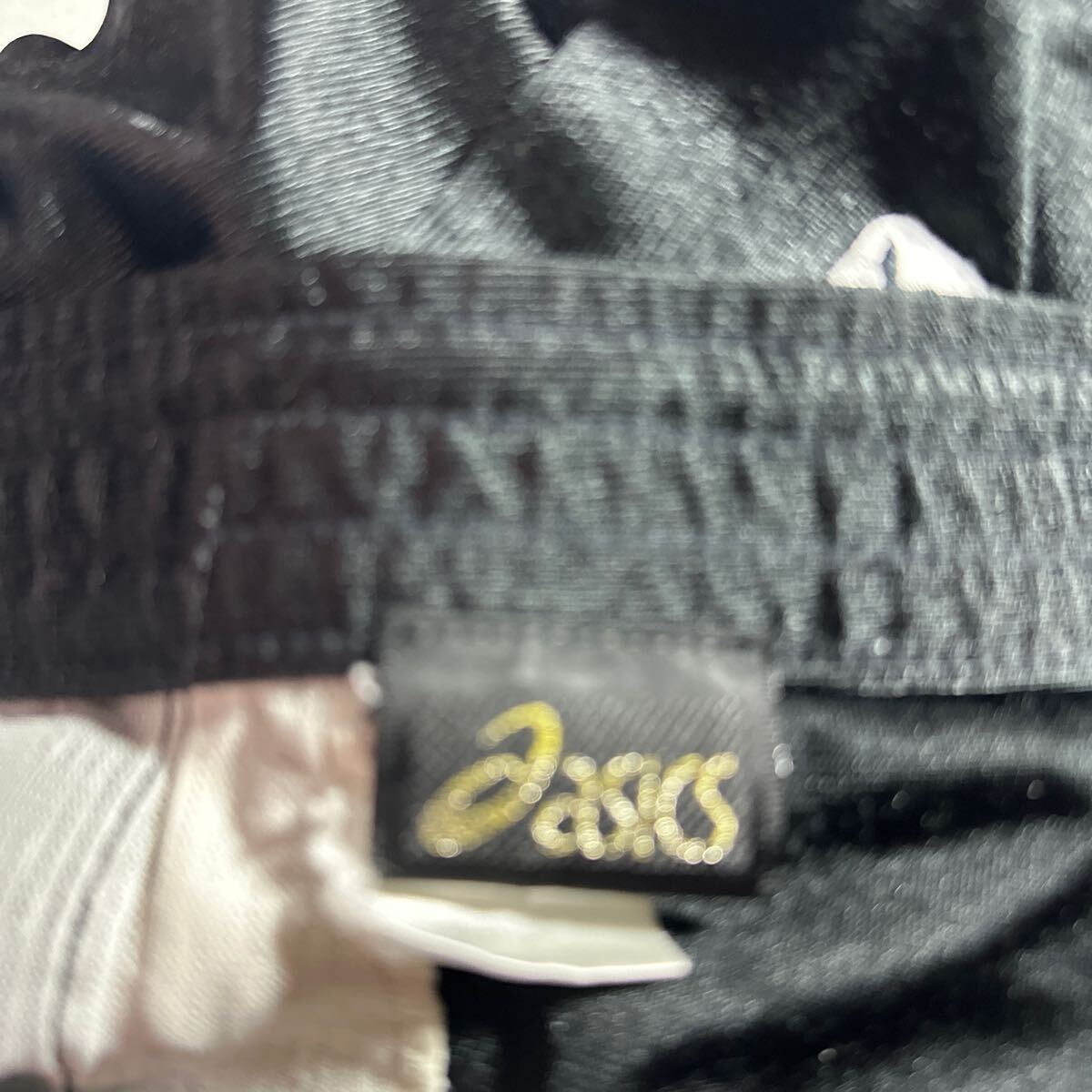 アシックス asics 黒タグ JTTA 日本卓球協会公認 ポケット付 光沢パンツ ハーフパンツ Mサイズの画像10