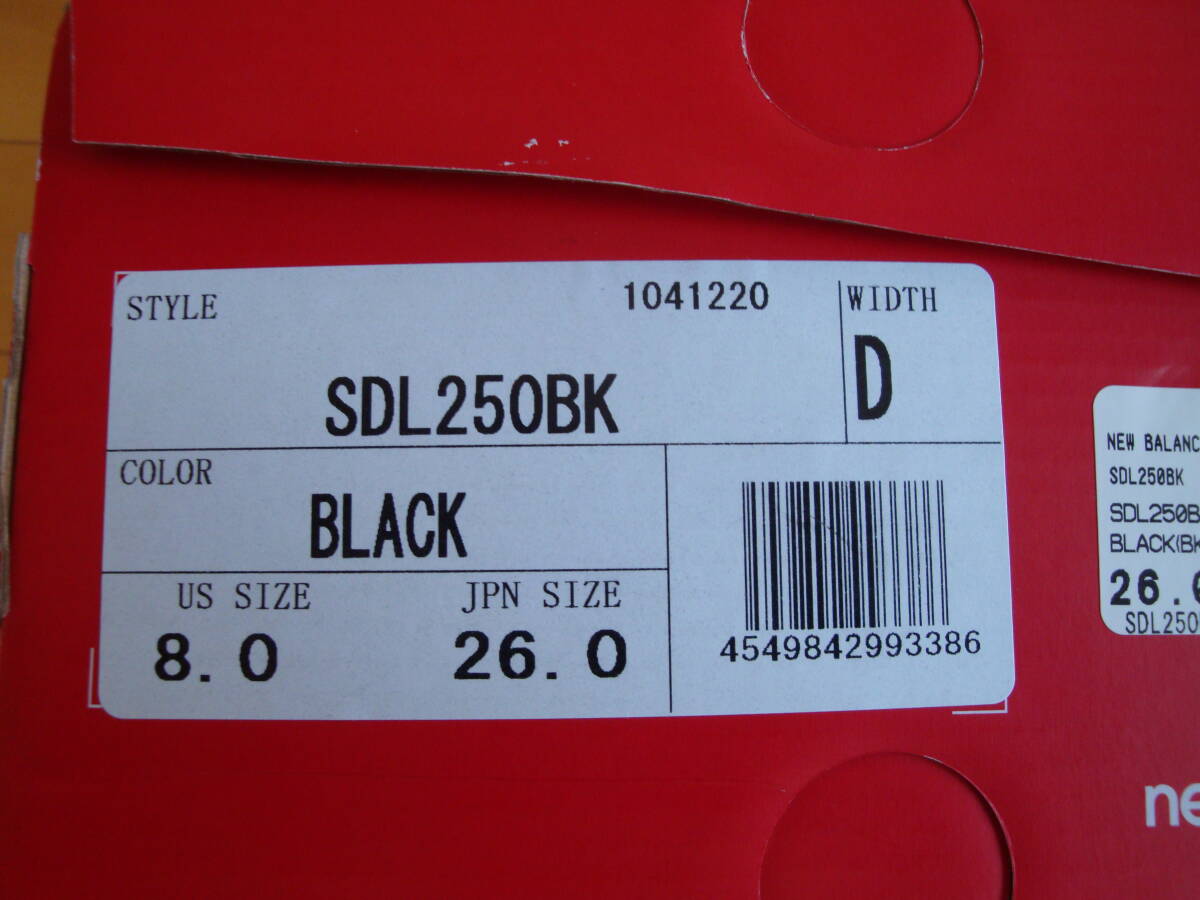 new balance SDL-250BK 26.0cm ニューバランス サンダル 黒_画像7