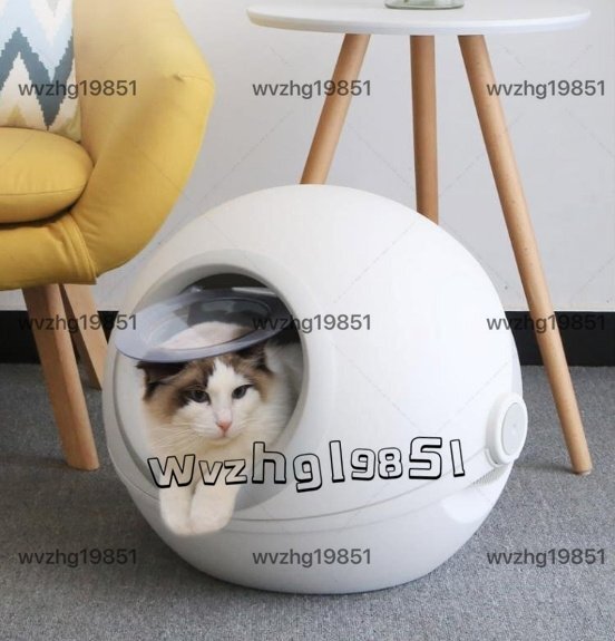  finest quality * beautiful goods cat toilet automatic cat toilet large dome complete air-tigh type circle cat toilet, rainproof . smell with function removed possibility 