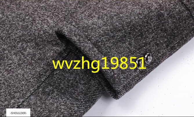 新品*メンズ ビジネスコート 新品ロングコート 厚手 ウール テーラードジャケット 裏ボア 高級 セレブ　WOOL 紳士スーツ M~4XL_画像7