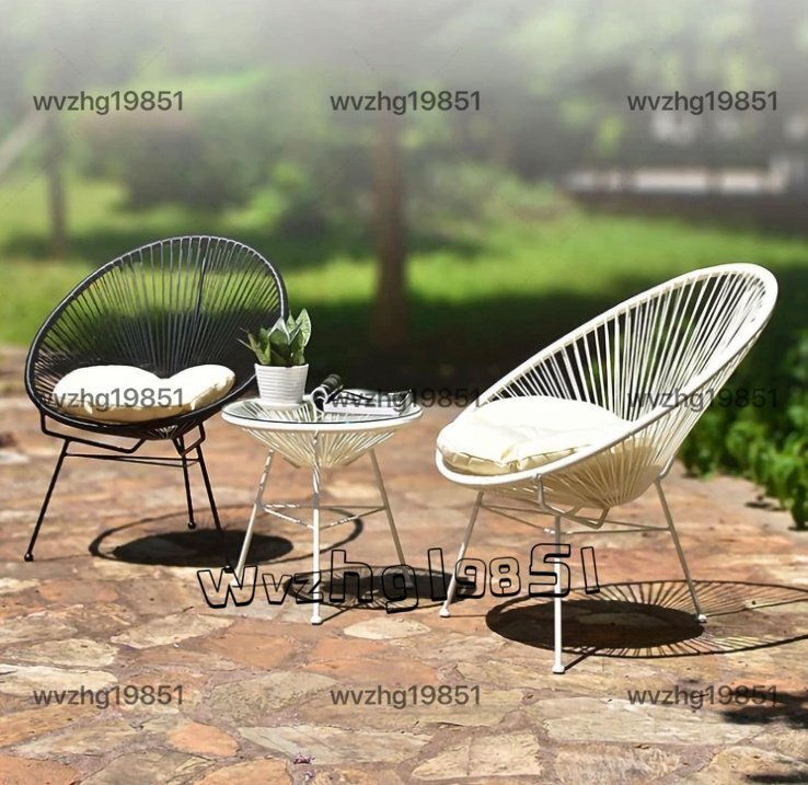  garden chair - rattan style garden sofa PE rattan chair table 3 point set garden furniture set veranda table chair set 