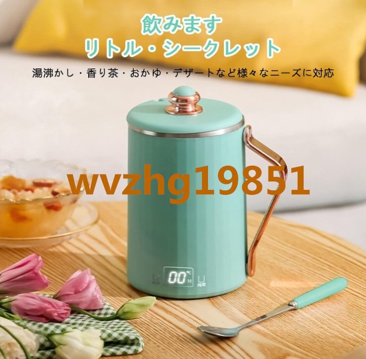  electric kettle small size portable 45*C~100*C 450ml mobile hot water ... vessel travel kettle hot water dispenser portable 304 stainless steel steel travel green 