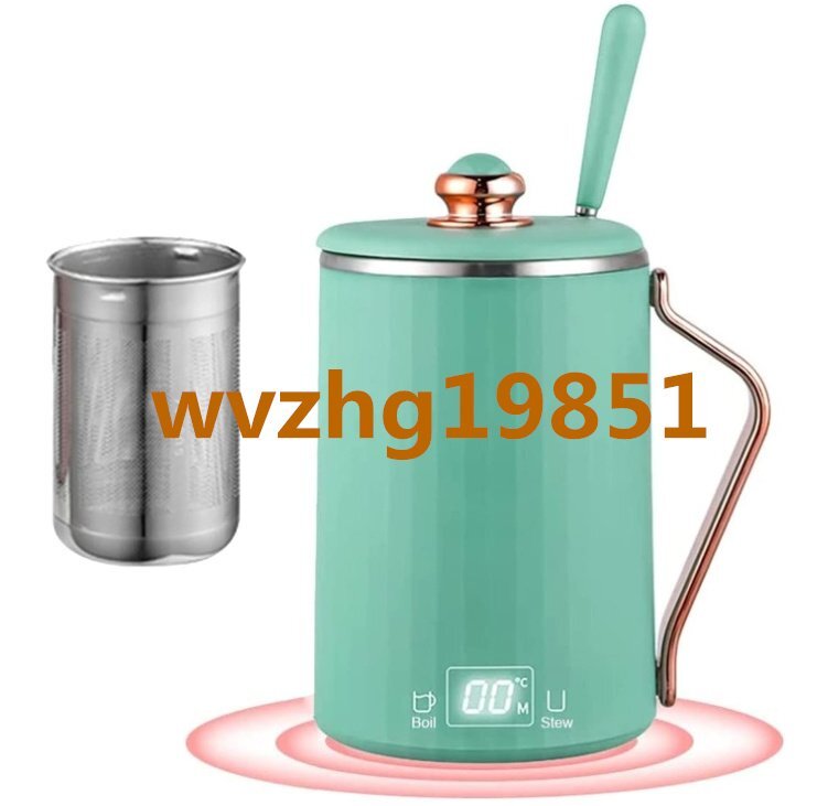  electric kettle small size portable 45*C~100*C 450ml mobile hot water ... vessel travel kettle hot water dispenser portable 304 stainless steel steel travel green 