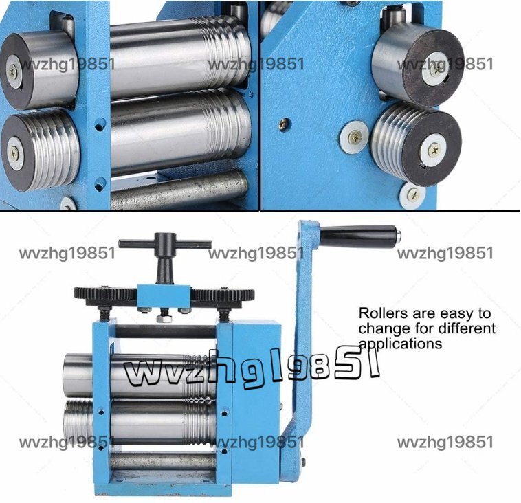 手動ローリングミルマシン、鉄75mmロールプレッサー良好な耐摩耗性、DIYツール_画像4
