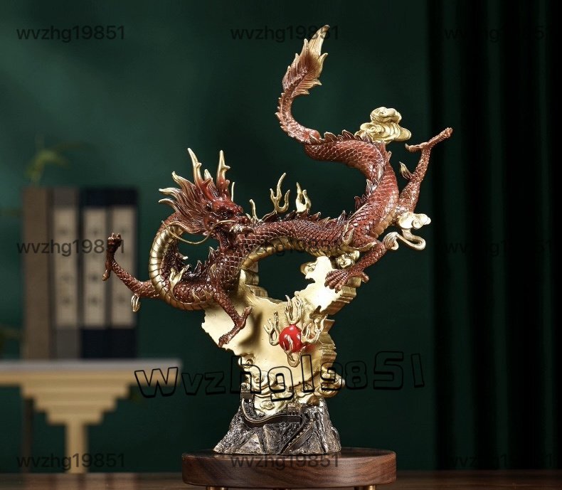 銅器 自在細工 龍 彫刻 置物 骨董品、美術品 銅器自在細工龍彫刻置物骨董品、美術品