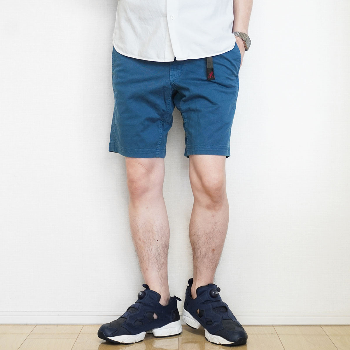 Gramicci NN shorts【L】SEA BLUE グラミチ ストレッチ ショートパンツ ニューナローショーツ クライミング コットン 1245-NOJ_画像1