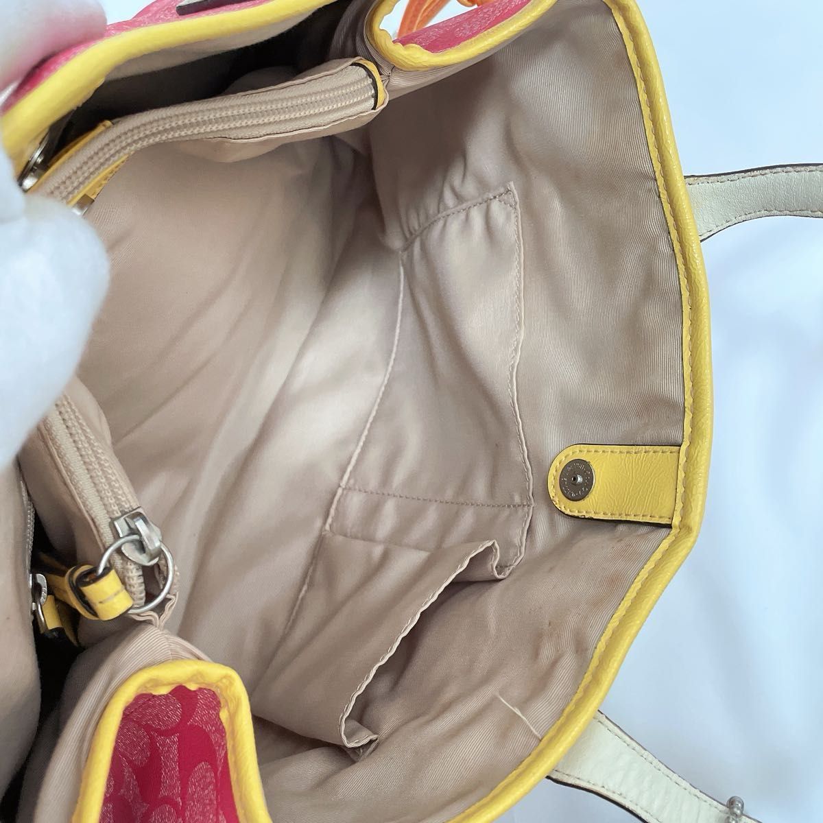 COACH】 コーチ シグネチャー トートバッグ ハンドバッグ COACH】 コーチ シグネチャー トートバッグ ハンドバッグ