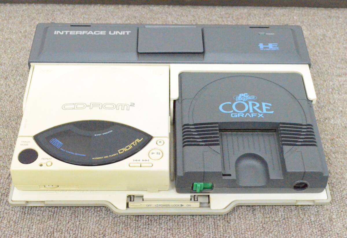 B◆NEC PC Engine Duo-R PI-TG10 CoreGrafx PI-TG3 CD-ROM PLAYER CDR-30A INTER FACE UNIT IFU-30A ゲーム機 本体 2点セット◆の画像3