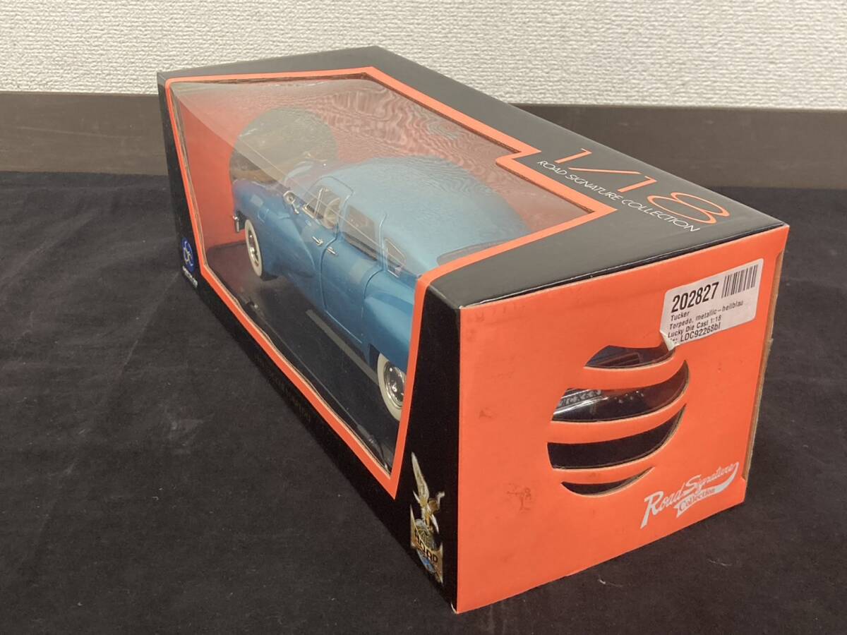 B◆未開封◇LUCKY DIE CAST ROAD SIGNATURE COLLECTION 1948 TUCKER TORPEDO タッカートルペイド ブルー 1/18 ダイキャスト ミニカーの画像10