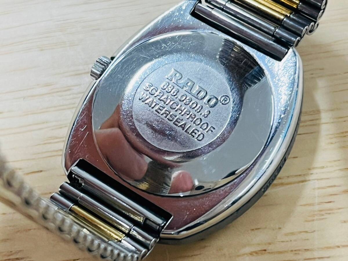 B◆RADO ラドー DIASTAR ダイヤスター 636.0308.3 カットガラス 11Pダイヤ デイデイト 自動巻き メンズ 腕時計◆の画像7
