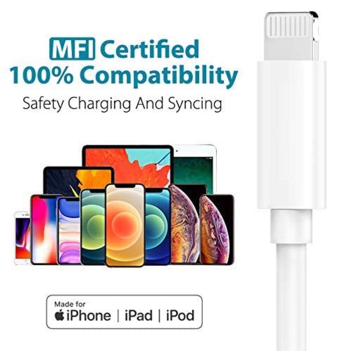 USB C ライトニングケーブル MFi認証 1m 1本 Marchpower iPhone 充電ケーブル PD対応 ホワイト