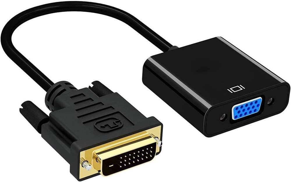 ★★DVI-D 24+1 to VGA d-sub 変換アダプタ オス-メス dvi vga 変換ケーブル に対応 16cm (ブラック)_画像2