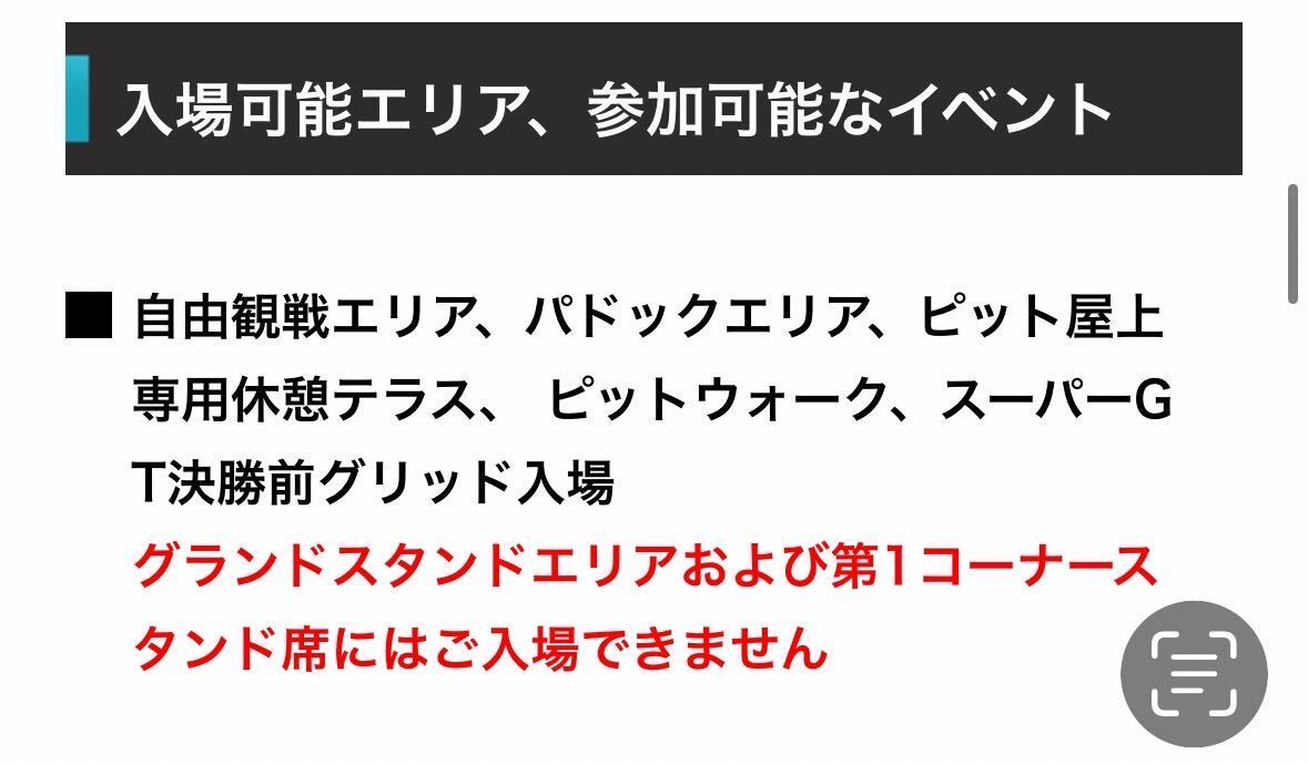 【即決】2024 スーパーGT第2戦 富士 テラスパドックパス 1枚（グリッドウォーク付）の画像3