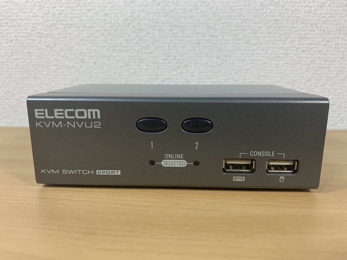 ★通電確認済★ ELECOM エレコム KVM-NVU2 USB対応自動パソコン切り替え器の画像2