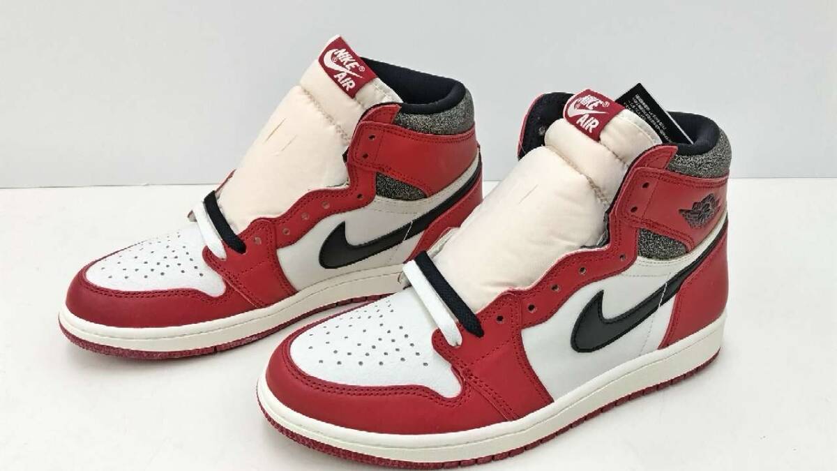 1円～【未使用品】NIKE AIR JORDAN 1 RETRO HIGH OG ナイキ エアジョーダン 1 レトロ DZ5485-612 26.5cm バーシティレッド 化粧箱付き(100)_画像8