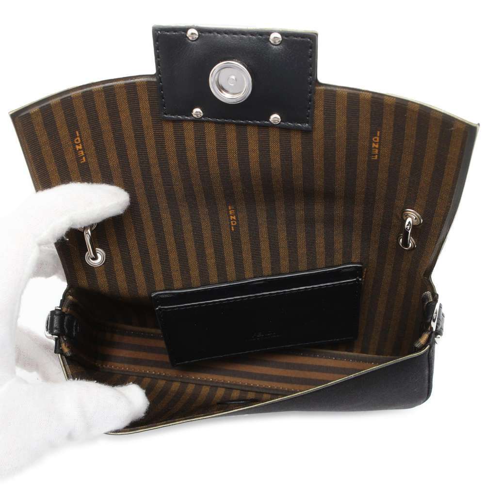  Fendi небольшая сумочка ковш phone сумка шелк атлас кожа 7AS142 FENDI плечо сумка чёрный 