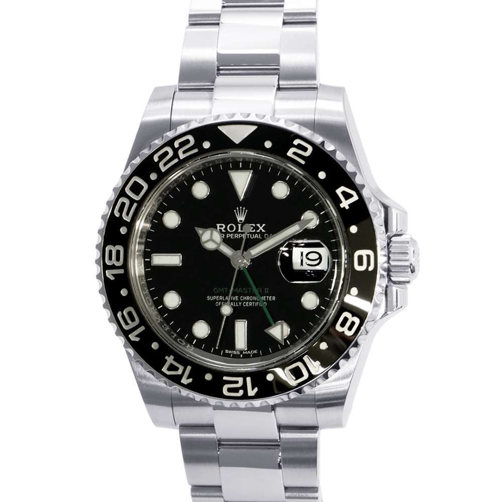 Rolex Gmt Master 2 Дата Случайный серийный рулетка 116710LN Rolex Watch Black Dial [Гарантия безопасности]