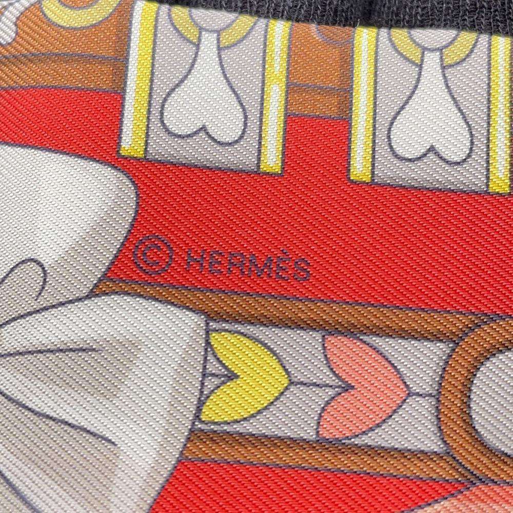 エルメス ツイリー アルネ・ドゥ・クール Harnais de Coeur HERMES シルクツイル 2024春夏_画像6