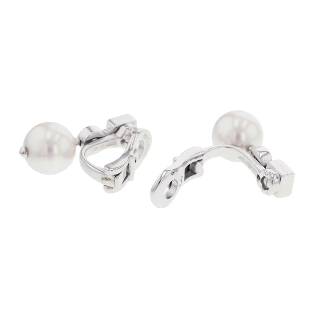  BVLGARY earrings ru Cheer pearl diamond K18WG white gold BVLGARI jewelry [ safety guarantee ]