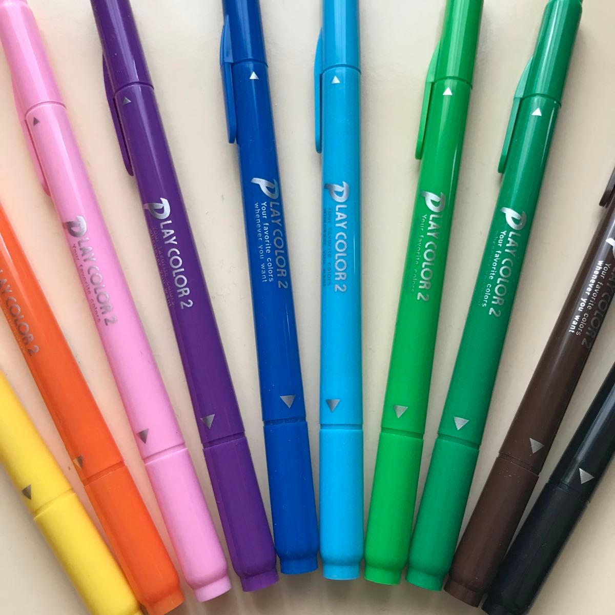 トンボ　PLAY COLOR2　水性ペン 10本 ②　太細ツインサインペン 1.2mm　0.4mm　Tombow