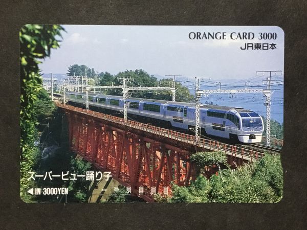 使用済み＊オレンジカード スーパービュー踊り子 JR東日本＊鉄道 資料の画像1