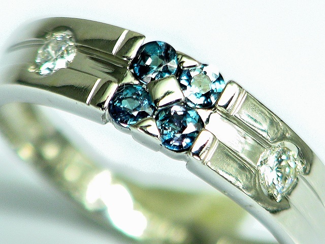[ gem shop head office ] fine quality Brazil production alexandrite 0.25ct diamond PT900 ring ( gem judgement document attaching )
