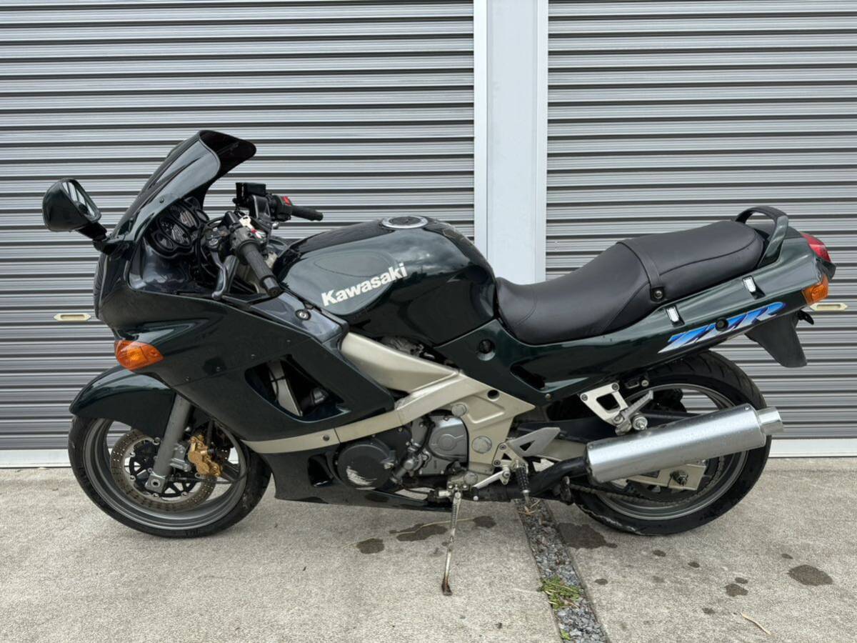 1円〜売り切り！ 実働 カワサキ ZZR400 ZX400N H8年車 書類鍵付き レストアベース ツアラー XJR FZ VTR CB400SF GPZ ZRX GSR_画像4