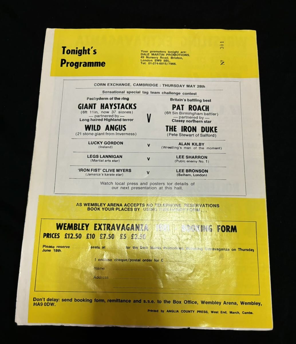 サミーリー｛タイガーマスク 佐山聡｝掲載 1981年5月28日 イギリスレスリング大会プログラムの画像4