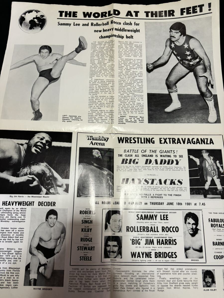 サミーリー｛タイガーマスク 佐山聡｝掲載 1981年5月28日 イギリスレスリング大会プログラムの画像3